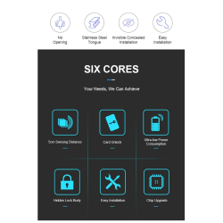 GS-CTS09 Skjult smart skabs- og skuffels (Smartphone app)