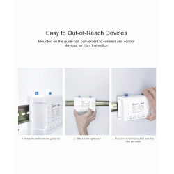 SONOFF 4CHPROR3 4-vejs Wi-Fi Smart Switch med RF kontrol