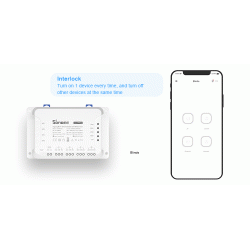 SONOFF 4CHPROR3 4-vejs Wi-Fi Smart Switch med RF kontrol