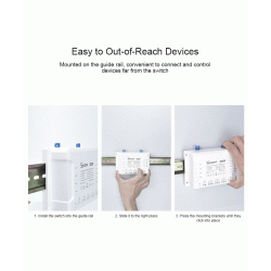 SONOFF 4CHPROR3 4-vejs Wi-Fi Smart Switch med RF kontrol