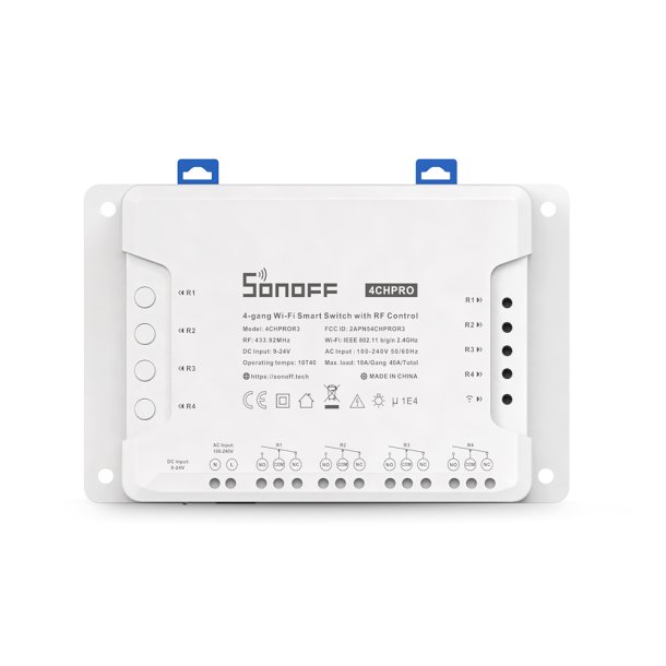 SONOFF 4CHPROR3 4-vejs Wi-Fi Smart Switch med RF kontrol