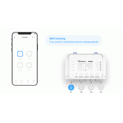 SONOFF 4CHPROR3 4-vejs Wi-Fi Smart Switch med RF kontrol