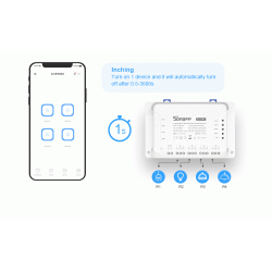 SONOFF 4CHPROR3 4-vejs Wi-Fi Smart Switch med RF kontrol