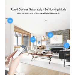 SONOFF 4CHPROR3 4-vejs Wi-Fi Smart Switch med RF kontrol