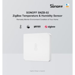 SONOFF Zigbee Smart Indoor Temperature Humidity Sensor, SNZB-02D Zigbee  wireless Hygrometer Thermometer Works with Alexa Google Home Smartthings  IFTTT 