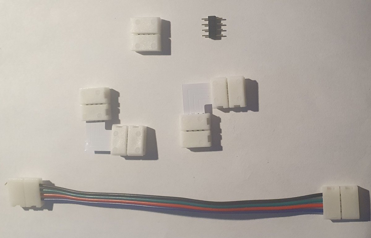 Various connectors for LED strips