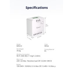 SONOFF MINI Dry Wi-Fi Smart Switch | MINI-D